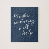 Vielleicht hilft das Schwitzen dem knackigen Text Puzzle (Vertikal)