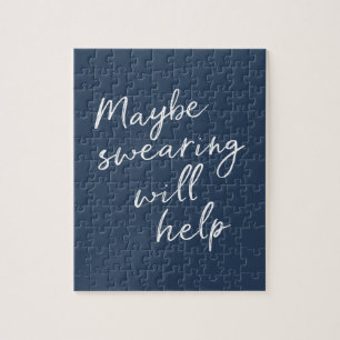 Vielleicht hilft das Schwitzen dem knackigen Text  Puzzle