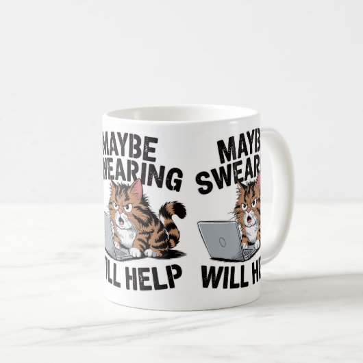 Vielleicht hilft das Schwitzen den Katzenbesitzern Kaffeetasse (VorderseiteRechts)