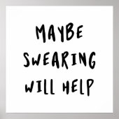 Vielleicht hilft das Schwitzen Poster (Vorne)