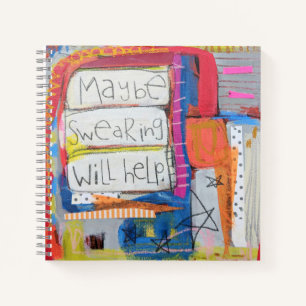 Vielleicht hilft Schweiß dem Square Journal Notizblock