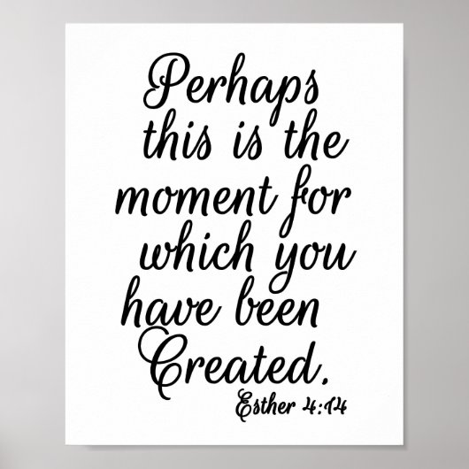 Vielleicht ist dies der Moment Esther Print Poster (Vorne)