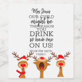 Vielleicht ist unser Kind der Grund, warum Sie Car Weinetikett (Einzelnes Label)