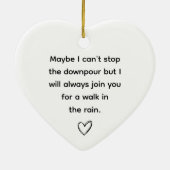 Vielleicht kann ich das Herz der Freundschaft nich Keramik Ornament (Hinten)