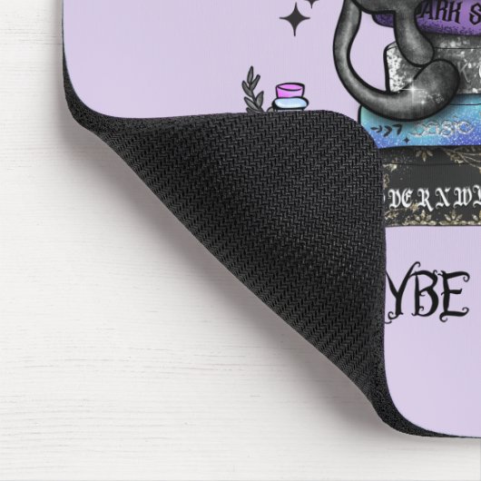 Vielleicht morgen - Schwarze Katze, Bücher und Hex Mousepad (Ecke)