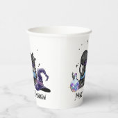 Vielleicht morgen - Schwarze Katze, Bücher und Hex Pappbecher (Rechts)