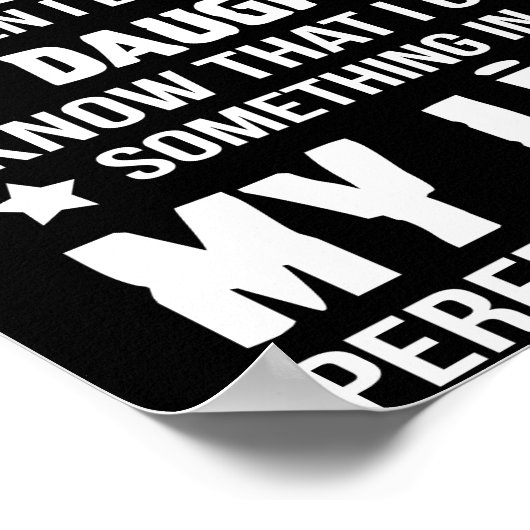 Vielleicht nicht perfekt, aber wenn ich meine Toch Poster (Ecke)