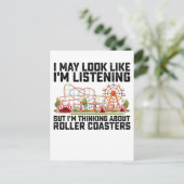 Vielleicht sehe ich aus, als ob ich zuhöre, aber i einladungspostkarte (Stehend Vorderseite)