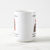 "Vielleicht sehe ich ruhig aus..." Tall Rooster Ta Kaffeetasse (Mittel)
