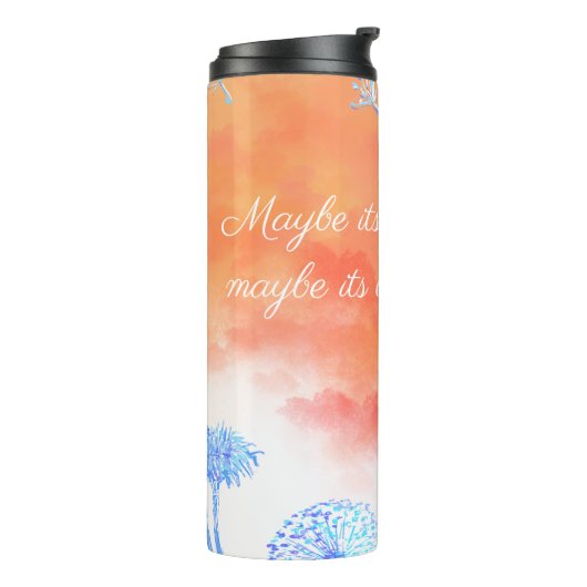 Vielleicht sein Wasser, vielleicht sein Wodka düst Thermosbecher (Nach links gedreht)