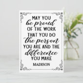 Vielleicht sind Sie stolz auf Ihre Arbeit... Einladung (Stehend Vorderseite)