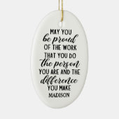 Vielleicht sind Sie stolz auf Ihre Arbeit... Keramik Ornament (Rechts)