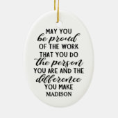 Vielleicht sind Sie stolz auf Ihre Arbeit... Keramik Ornament (Hinten)