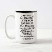 Vielleicht sind Sie stolz auf Ihre Arbeit... Zweifarbige Tasse (Links)