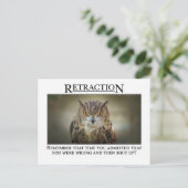 Vielleicht sollten Sie überdenken, was Sie gesagt  Postkarte (Stehend Vorderseite)