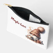 "Vielleicht später" Happy Gnome Drink Kaffee Zubehörtasche (Offen)