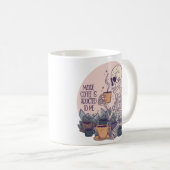 Vielleicht wird mir Kaffee im Funny Café Skeleton  Kaffeetasse (VorderseiteRechts)
