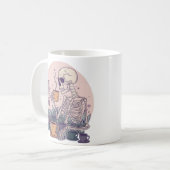 Vielleicht wird mir Kaffee im Funny Café Skeleton  Kaffeetasse (Vorderseite Links)