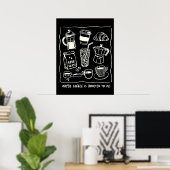 Vielleicht wird mir Kaffee Minimalistische Kunst z Poster (Heimbüro)