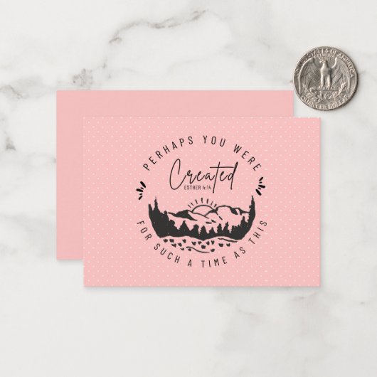 Vielleicht wurden Sie Christliche Blush Pink Note Mitteilungskarte (Vorderseite/Rückseite Beispiel)