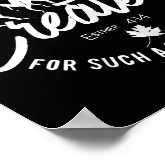 Vielleicht wurden Sie für so eine Zeit wie diese f Poster (Ecke)