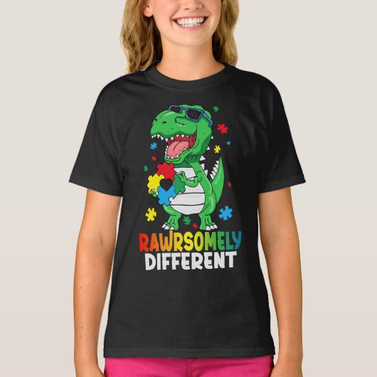Vielmehr etwas Anderes Dinosaurier Autismus Bewuss T-Shirt (Vorderseite)