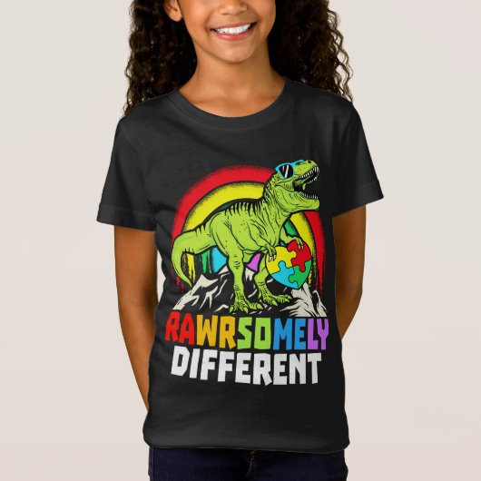 Vielmehr etwas Anderes Dinosaurier Autismus Bewuss T-Shirt (Vorderseite)