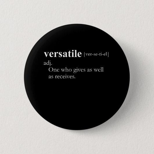 Vielseitig (Definition) Button (Vorderseite)