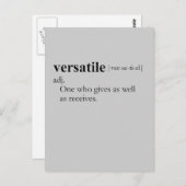 Vielseitig (Definition) Postkarte (Vorne/Hinten)