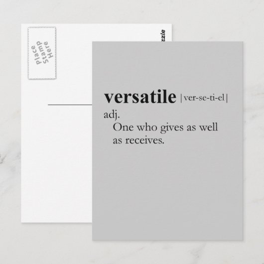 Vielseitig (Definition) Postkarte (Vorne/Hinten)