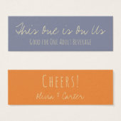 Vielseitige Getränke-Tickets in Creme, Orange & St (Vorne & Hinten)