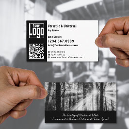 Vielseitige Schwarz-Weiß-Landschaft Visitenkarte
