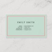 Vielseitige Sozialmedium-Pastellrosa und Visitenkarte (Rückseite)