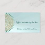 Vielseitige tadellose Grün-und GoldMandala Visitenkarte (Rückseite)