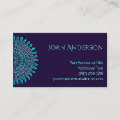 Vielseitiger aquamariner Mandala Visitenkarte (Vorderseite)