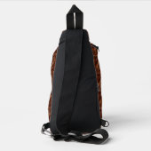 Vielseitiger brauner Lederlook Crossbody Bag (Rückseite)