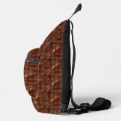 Vielseitiger brauner Lederlook Crossbody Bag (Rechts)