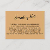 Vielseitiges, benutzerdefiniertes, einfaches DIY-H Begleitkarte (Rückseite)