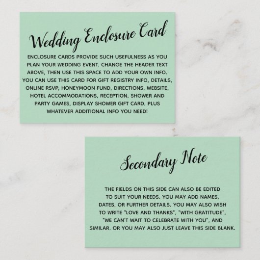 Vielseitiges, benutzerdefiniertes, einfaches DIY-H Begleitkarte (Vorne/Hinten)