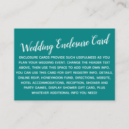 Vielseitiges individuelles DIY Wedding Dark Aquama Begleitkarte