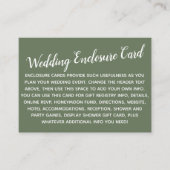 Vielseitiges individuelles DIY Wedding Olive Green Begleitkarte (Vorderseite)