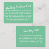 Vielseitiges individuelles DIY Wedding Seafoam Gre Begleitkarte (Vorne/Hinten)