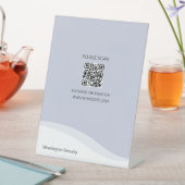 Vielseitiges QR-Code-Schreibtisch Top-Zeichen Sockelschild (In Situ)