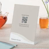 Vielseitiges QR-Codesk Top-Zeichen Sockelschild (In Situ)