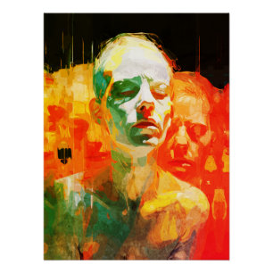 Vielseitigkeit des Abstrakten emotionalen Porträts Poster