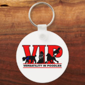Vielseitigkeit in Poodles Schlüsselanhänger (Vorderseite)