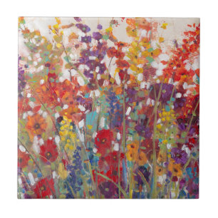 Vielzahl der Blumen Fliese