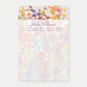 Vielzahl der Blumen Post-it Klebezettel