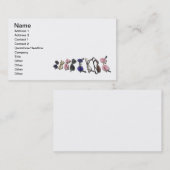 Vielzahl der bunten Gläser Visitenkarte (Vorne/Hinten)