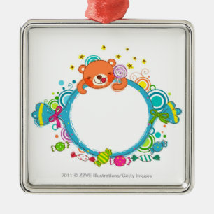 Vielzahl der Süßigkeiten Ornament Aus Metall